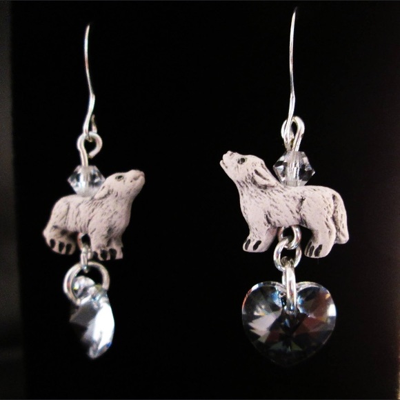 🩷❤️Swarovski sterling heart wolf earrings🩷❤️🩷❤️🩷❤️🩷❤️🩷❤️🩷❤️🩷❤️🩷❤️🩷❤️🩷 - Picture 3 of 6